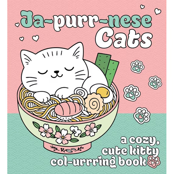 Ja-Purr-Nese Cats: A Cozy, Cute Kitty Coloring Book, (Paperback)